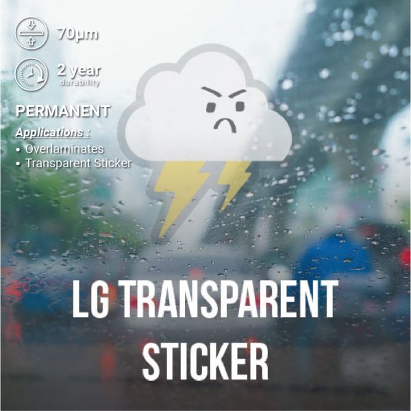 Lg Sticker LG white/transparent/lamination/colour sticker - Image Junction